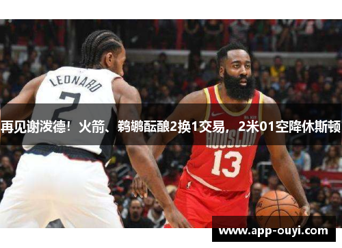 再见谢泼德！火箭、鹈鹕酝酿2换1交易，2米01空降休斯顿